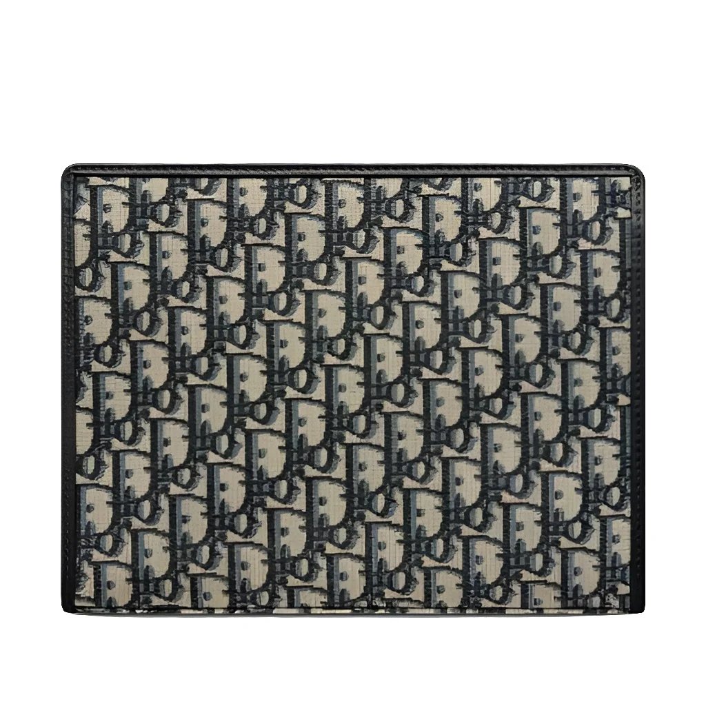 Dior Medium 30 Montaigne Pouch Blue Oblique Jacquard - Image 4