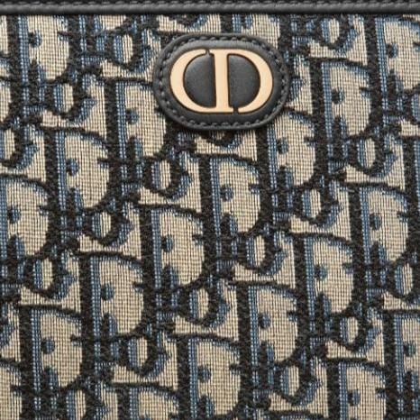 Dior Medium 30 Montaigne Pouch Blue Oblique Jacquard - Image 5