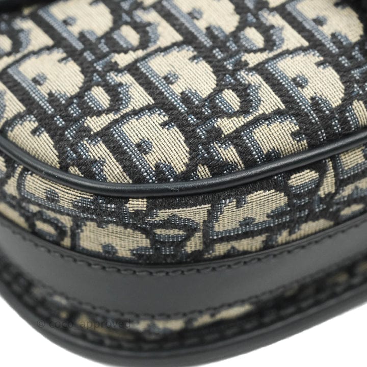 Dior Medium Bobby Bag Blue Oblique Jacquard Canvas - Image 4