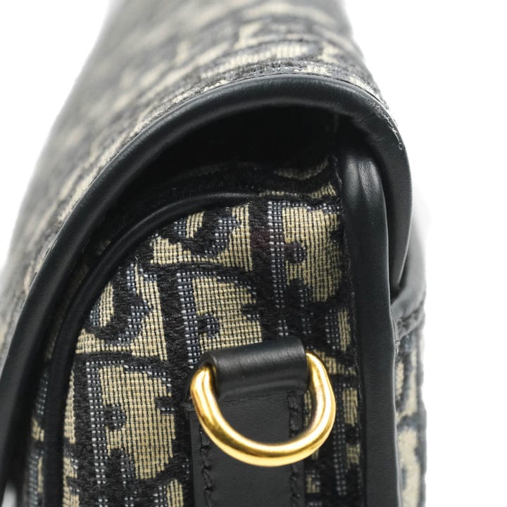 Dior Medium Bobby Bag Blue Oblique Jacquard Canvas - Image 6