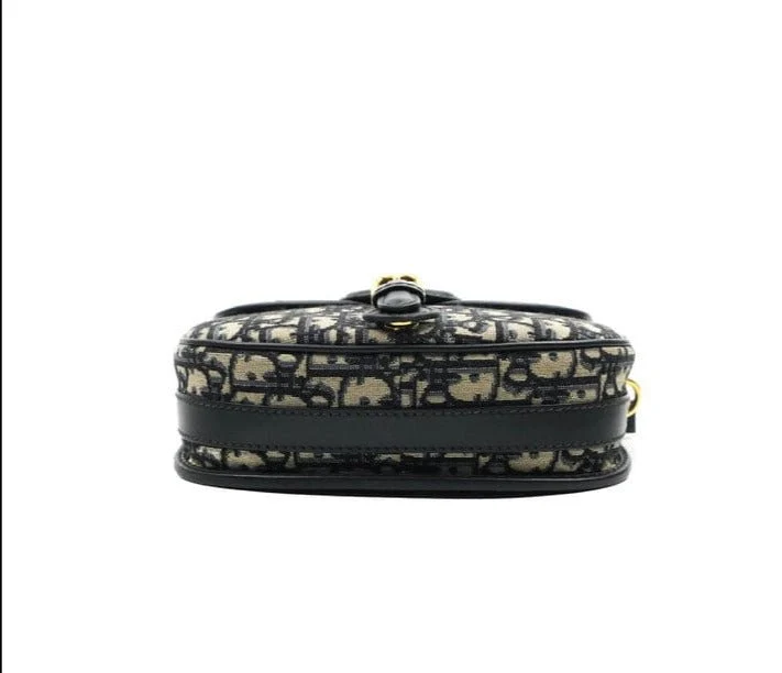 Dior Medium Bobby Bag Blue Oblique Jacquard Canvas - Image 8