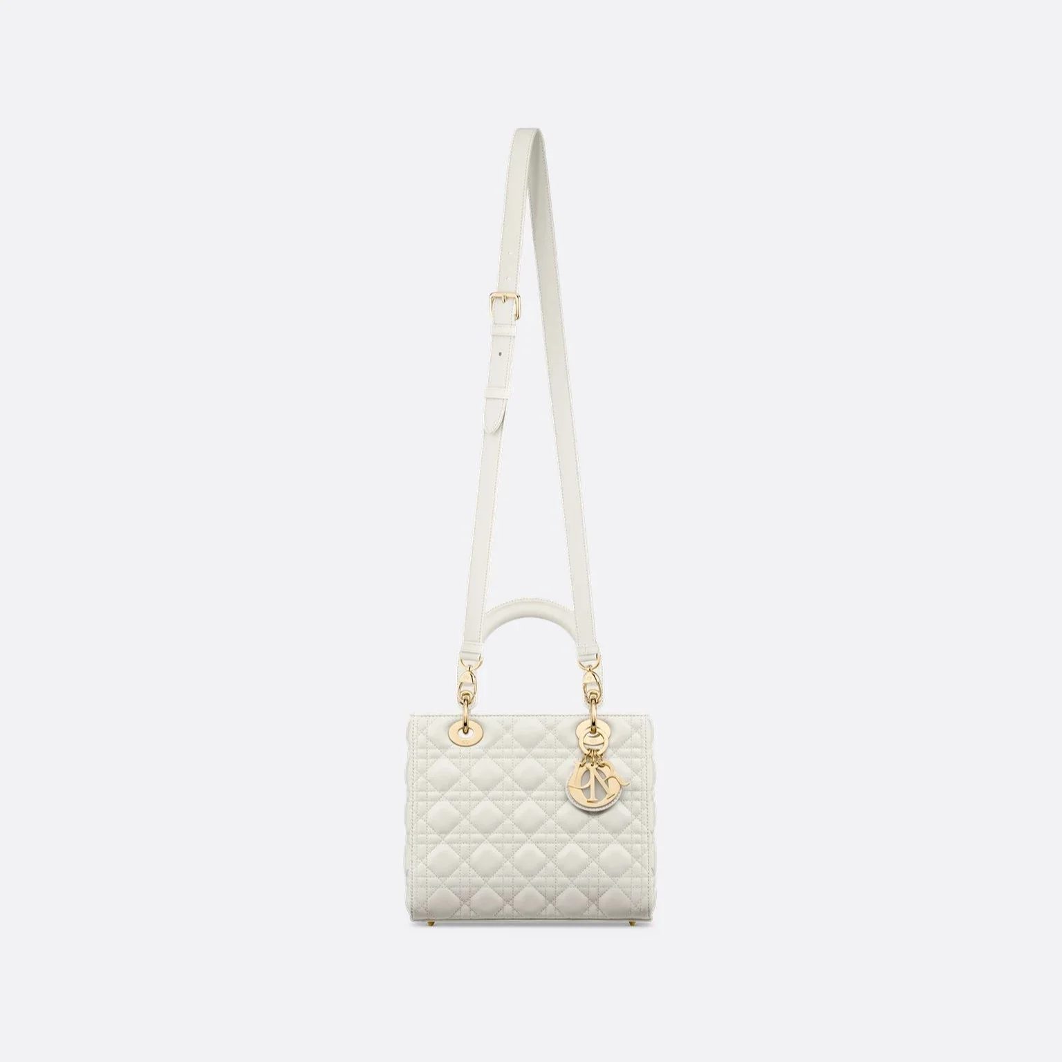 Dior Medium Lady White Bag - Image 4
