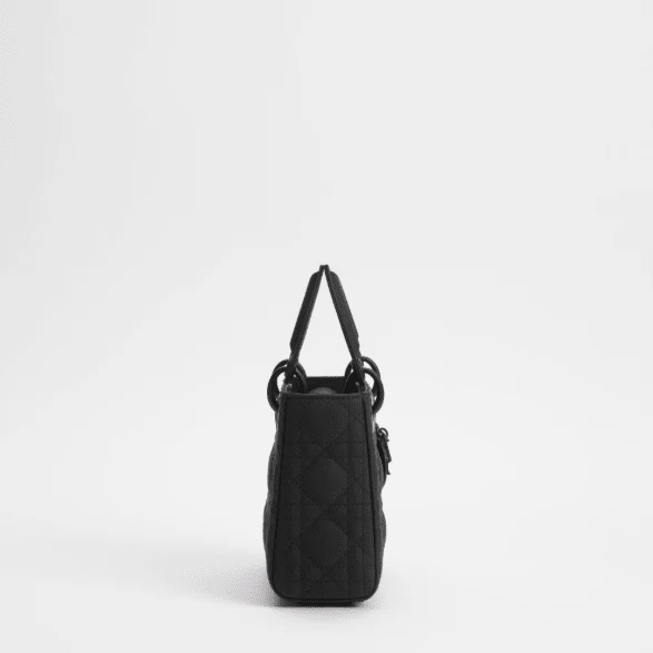 Dior Mini Lady Bag Black Ultramatte Cannage Calfskin - Image 2