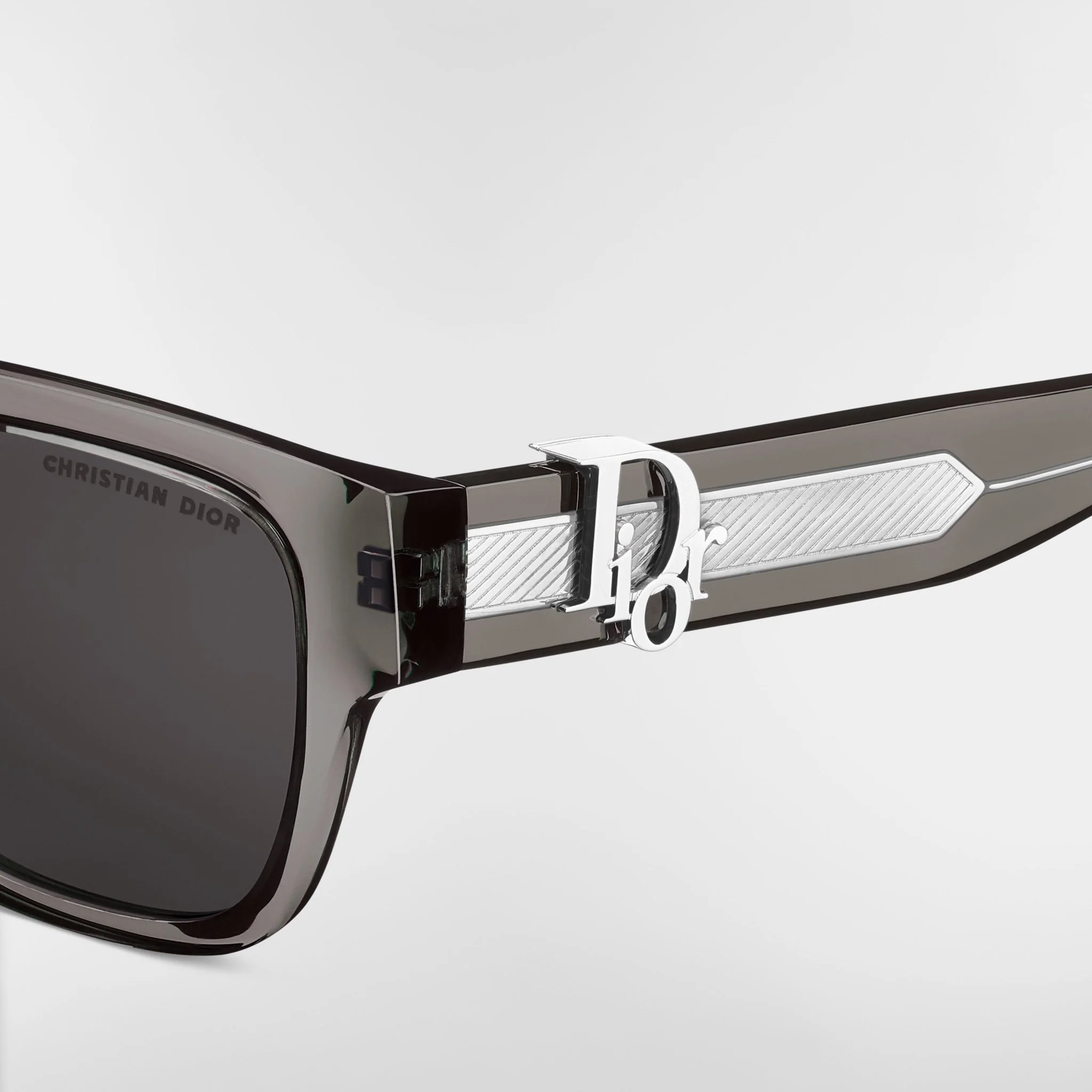 Dior Oblique Square Sunglasses Transparent Black - Image 3