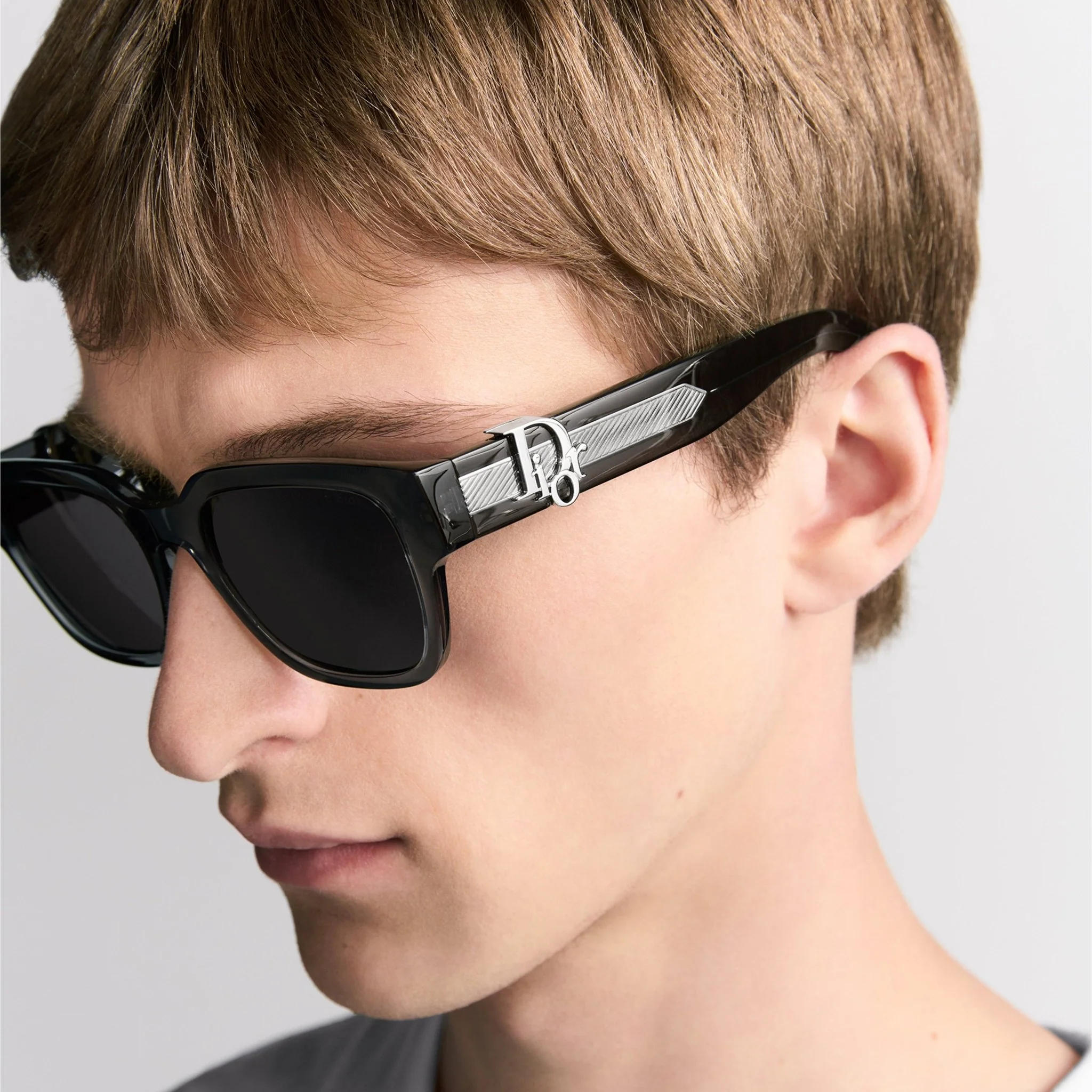 Dior Oblique Square Sunglasses Transparent Black - Image 5