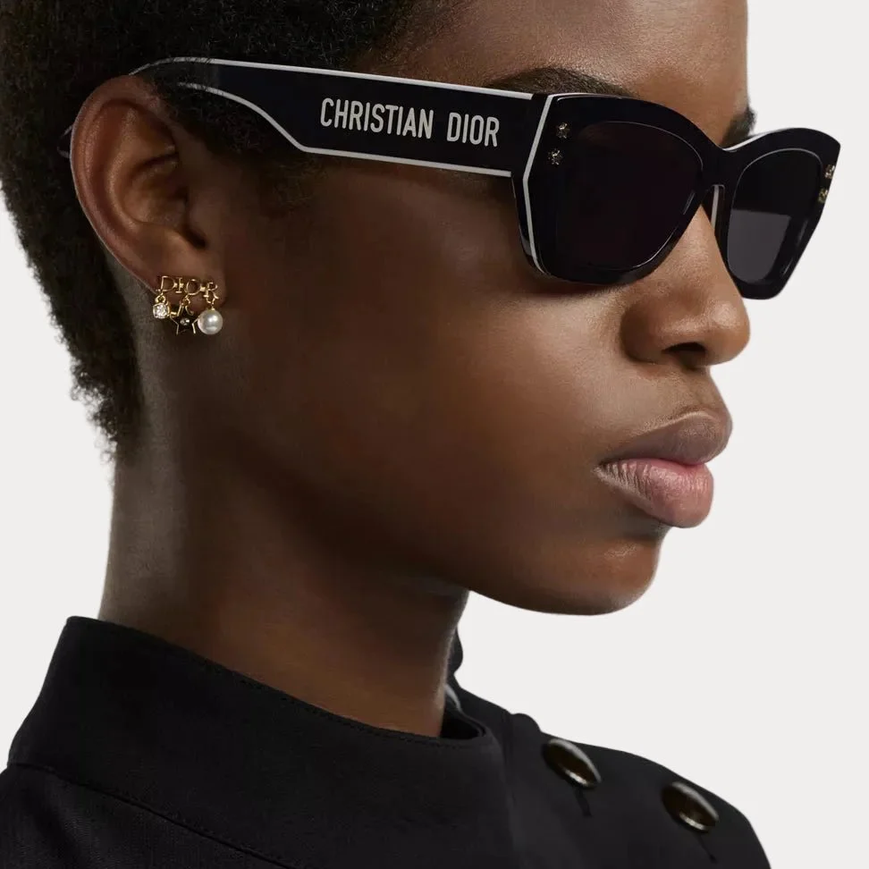 Dior Rectangular Sunglasses In Black - Image 3