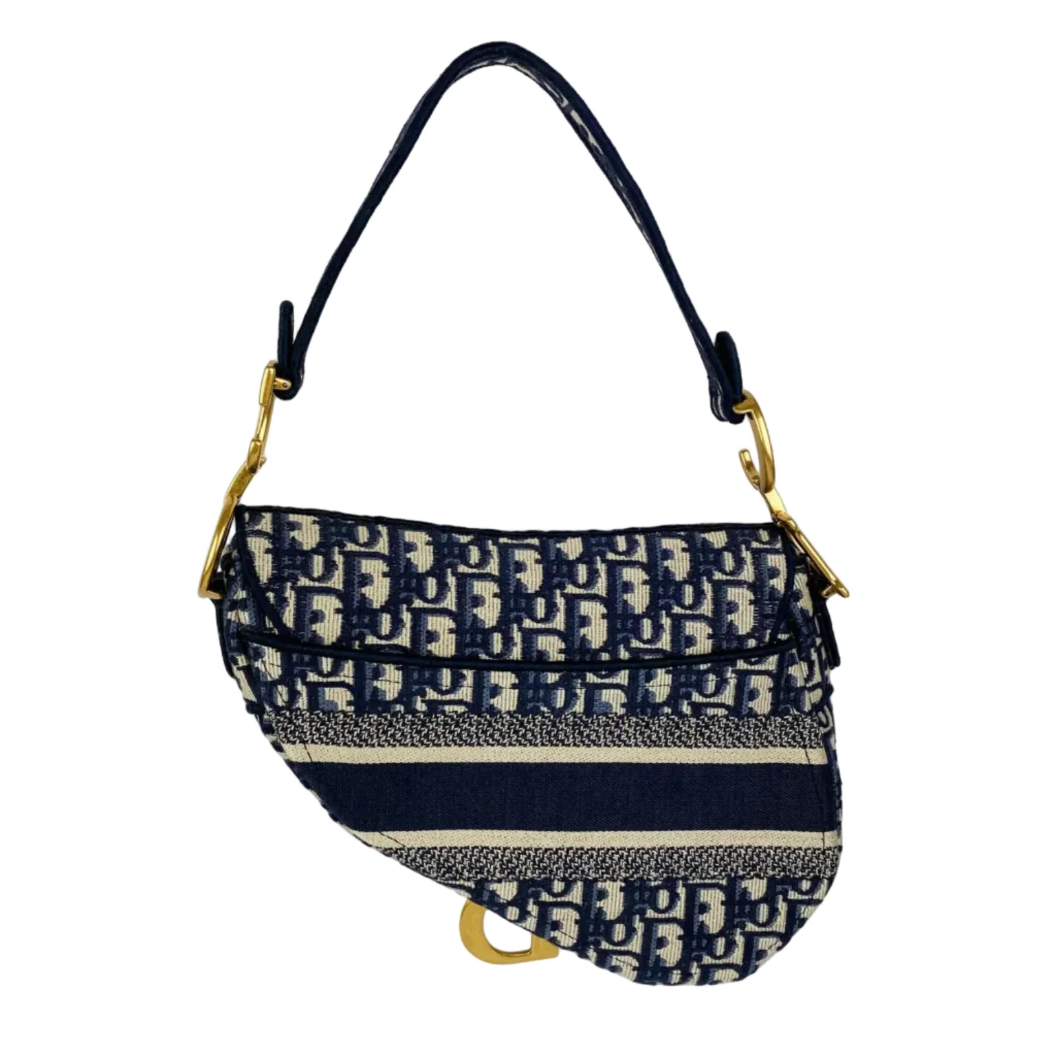 Dior Saddle Bag Blue Dior Oblique Embroidery - Image 2