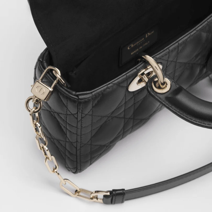 Dior Small Lady D-Joy Bag Black Cannage Lambskin - Image 5