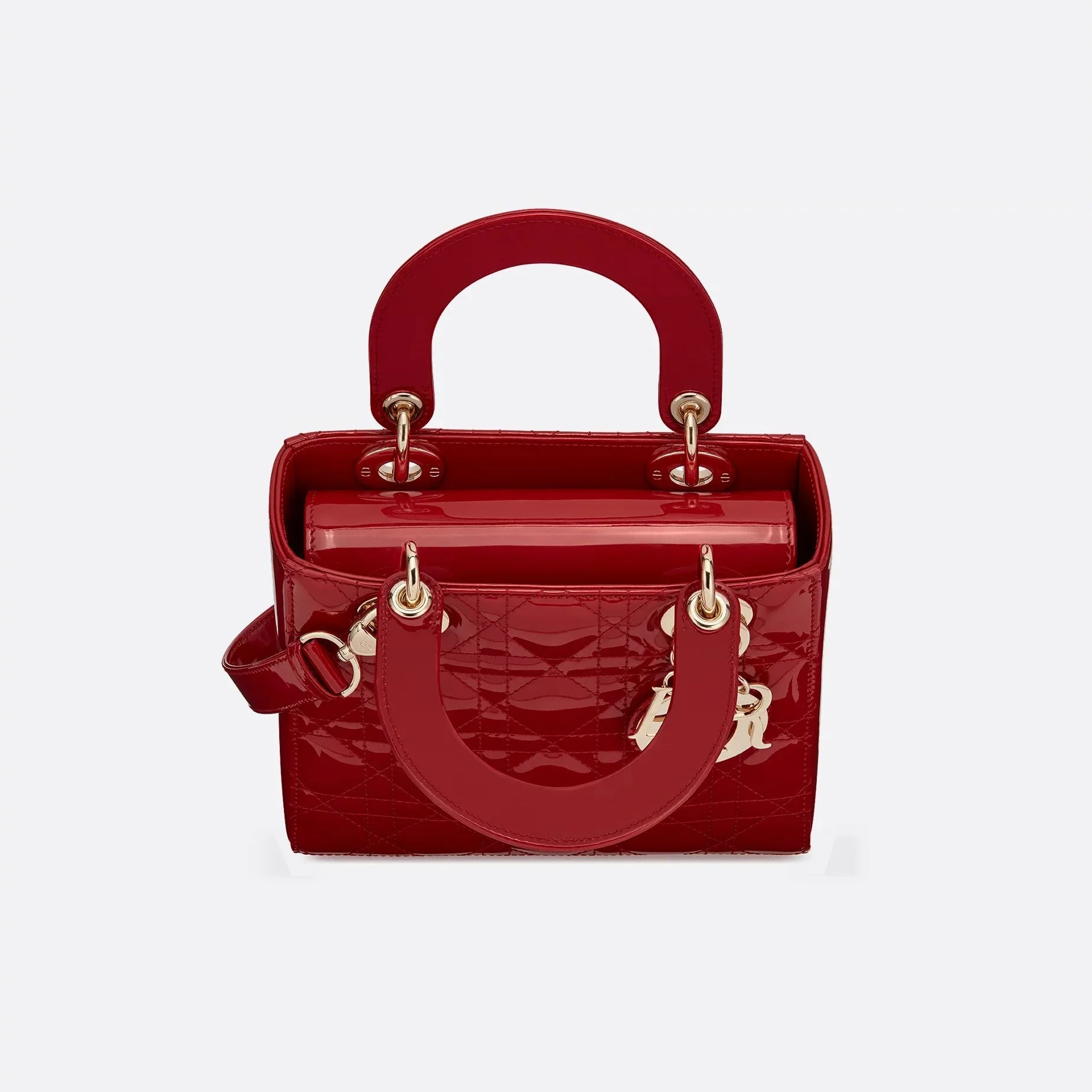 Dior Small Lady Dior Bag Cherry Red - Image 3