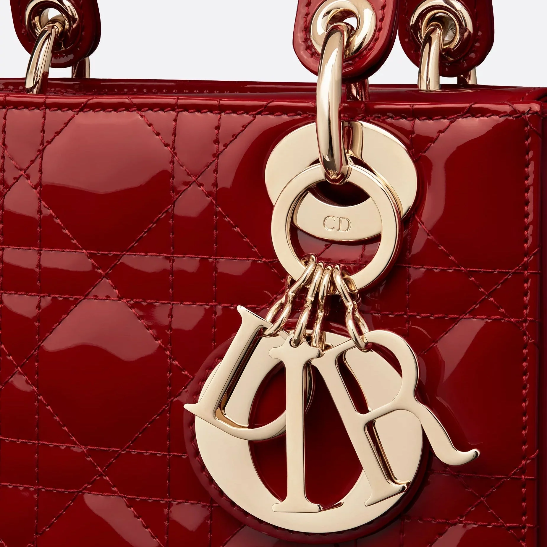 Dior Small Lady Dior Bag Cherry Red - Image 4