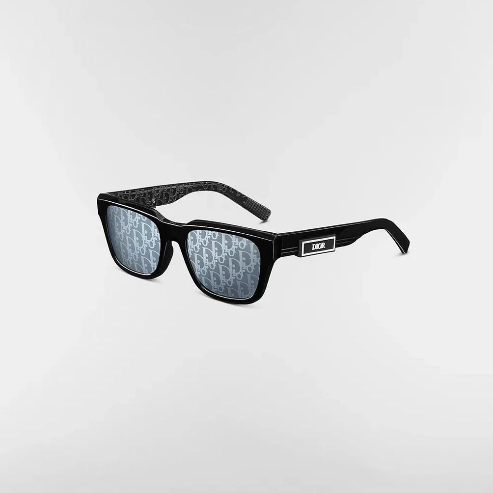 Dior B23 S1I Black Rectangular Sunglasses