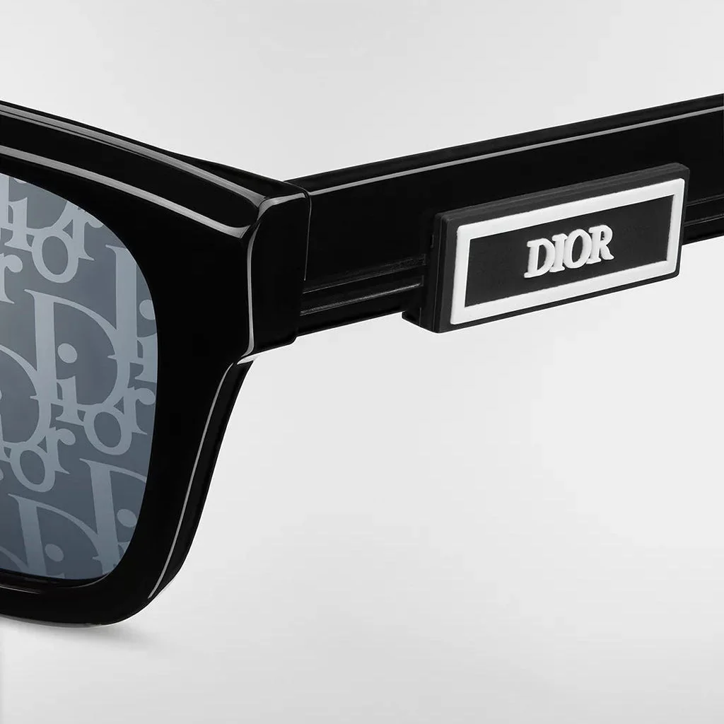 Dior B23 S1I Black Rectangular Sunglasses - Image 3