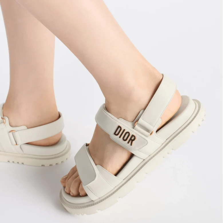 Dior Dioract Sandal White Lambskin - Image 3