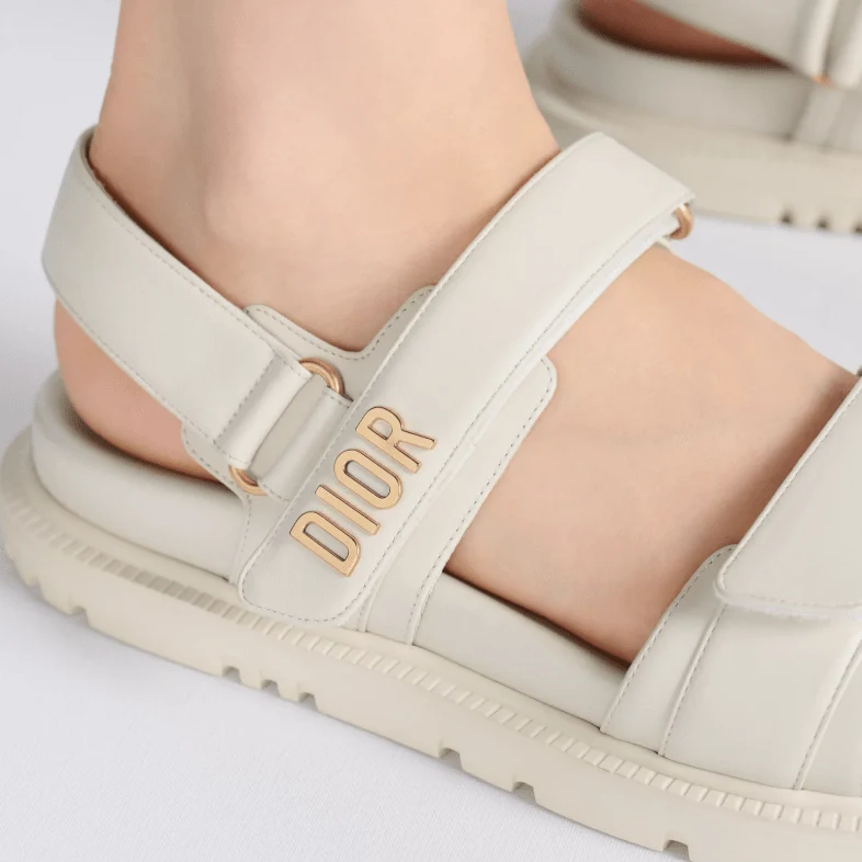 Dior Dioract Sandal White Lambskin - Image 4