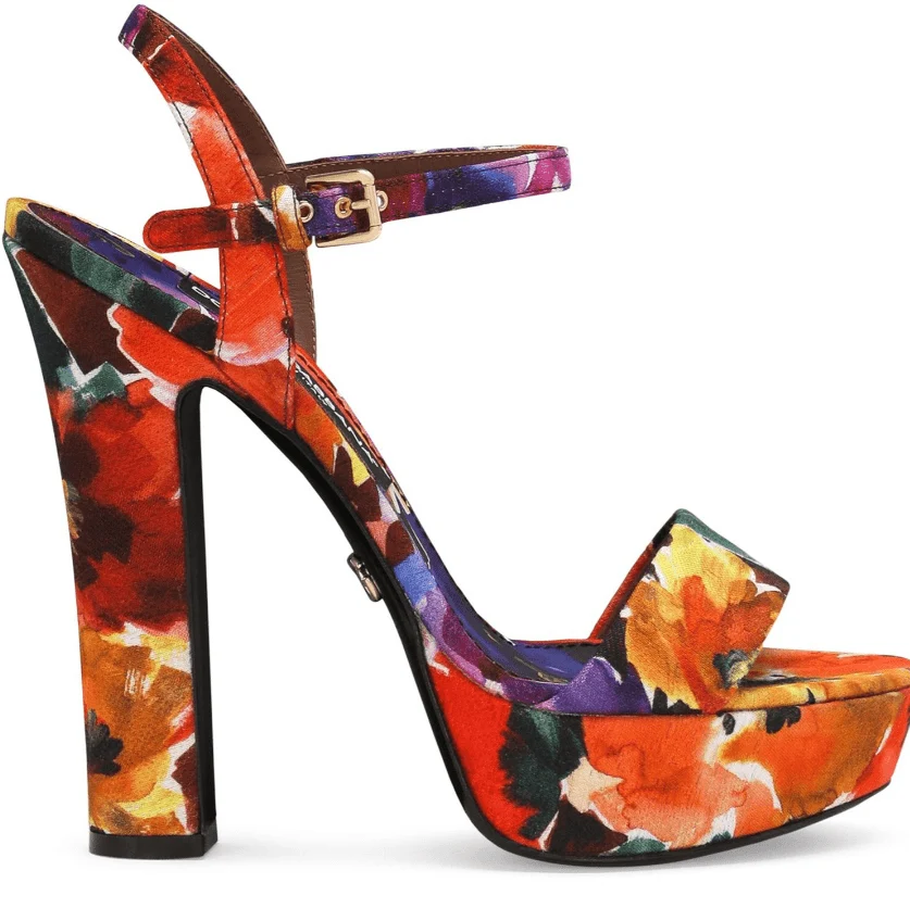 Dolce & Gabbana Brocade Platform Sandals - Image 3