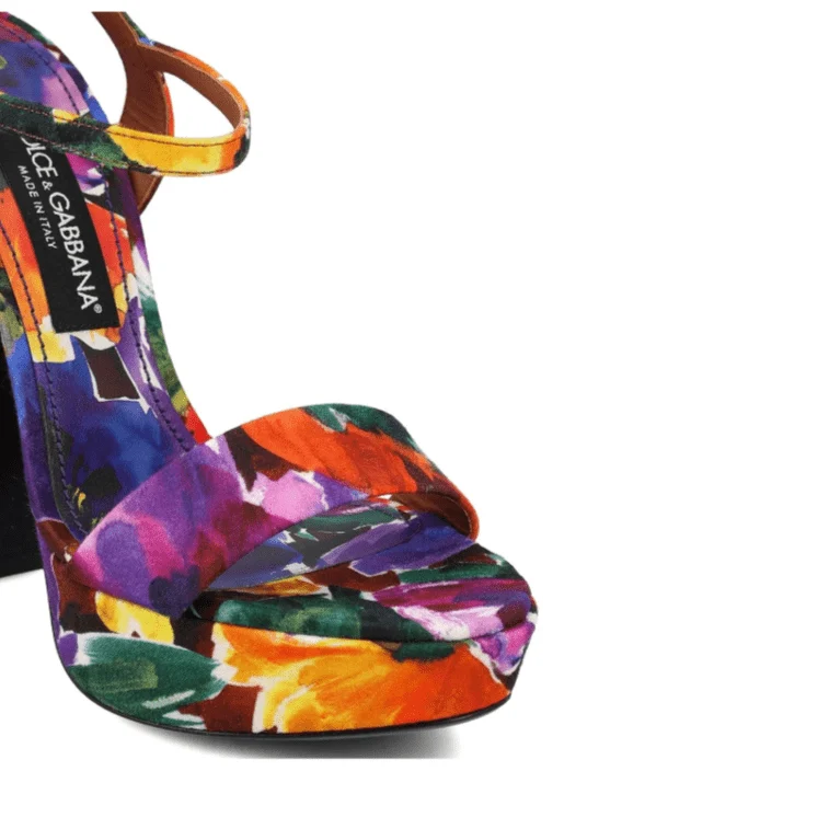 Dolce & Gabbana Brocade Platform Sandals - Image 5