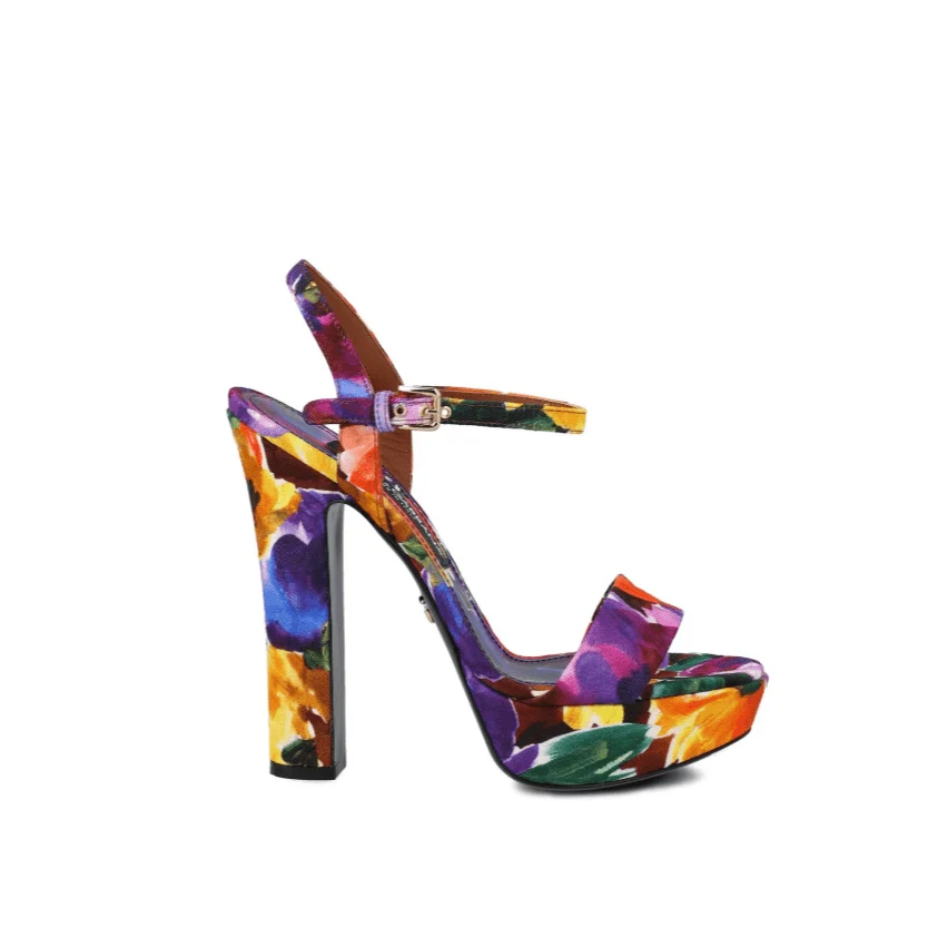 Dolce & Gabbana Brocade Platform Sandals - Image 6