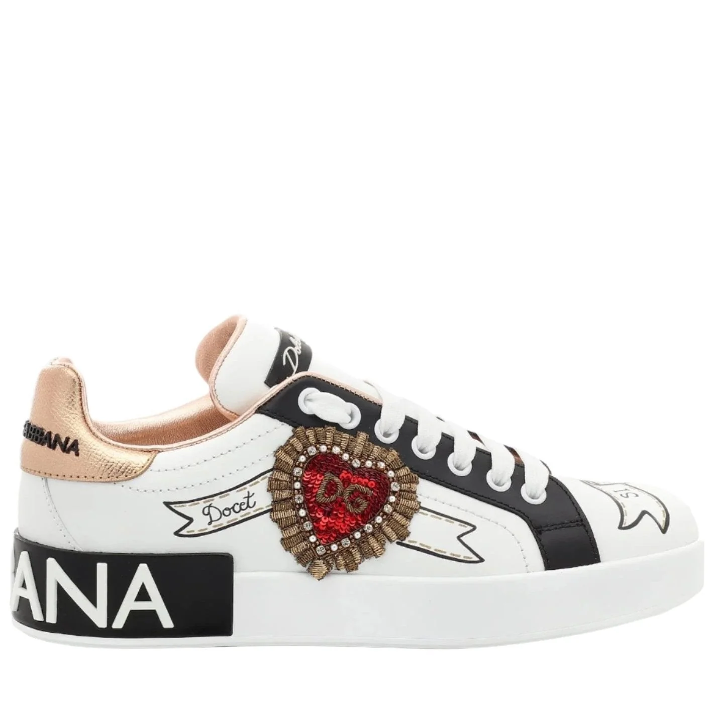 Dolce & Gabbana Portofino Print With Embroidery Sneakers - Image 13