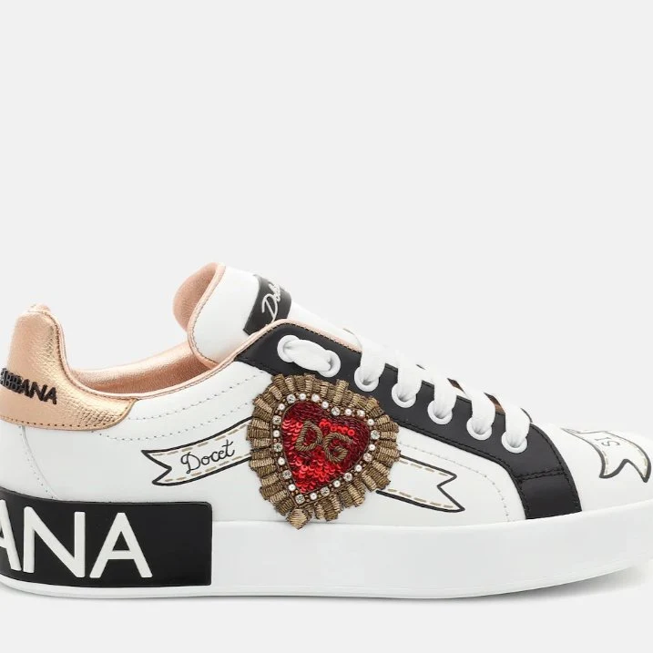Dolce & Gabbana Portofino Print With Embroidery Sneakers - Image 7