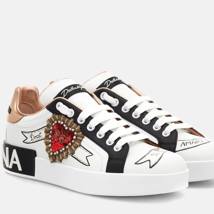 Dolce & Gabbana Portofino Print With Embroidery Sneakers - Image 8