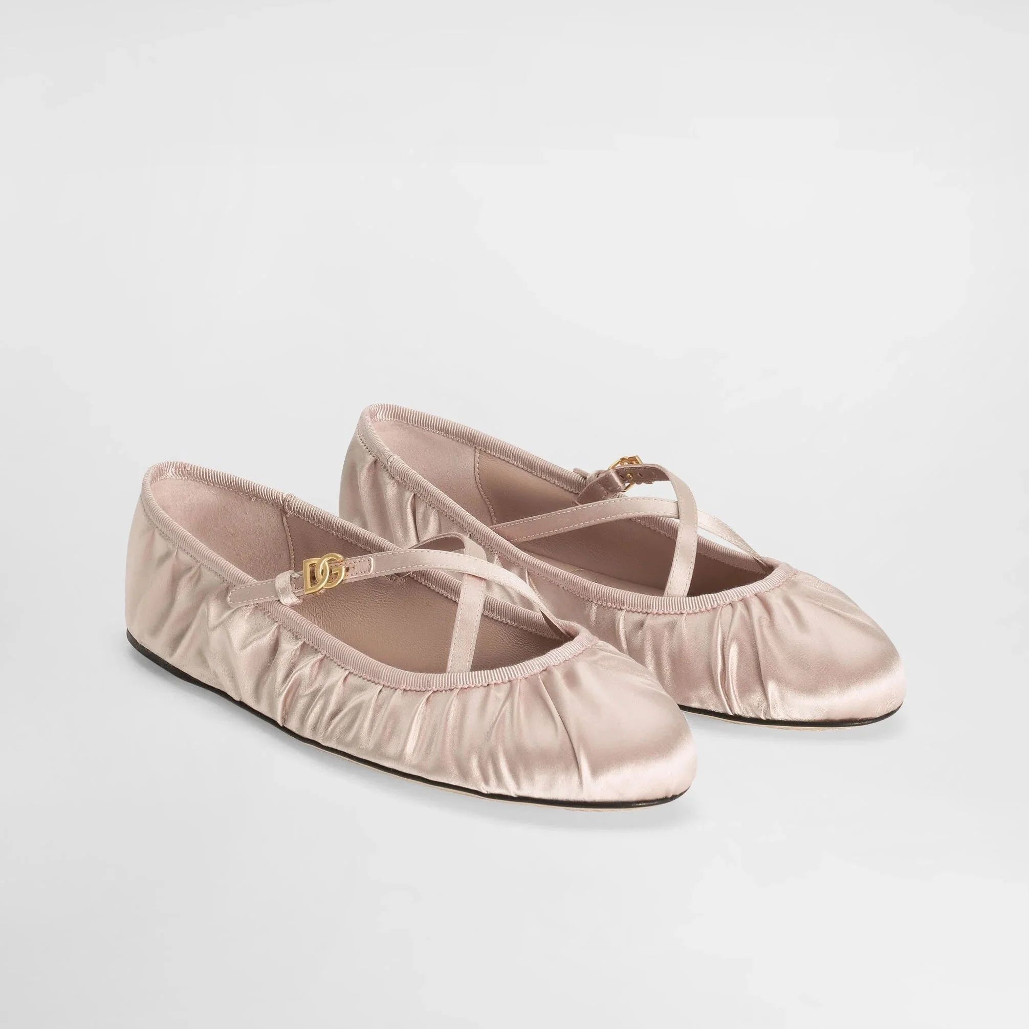 Dolce & Gabbana Satin Flat Ballet Shoes