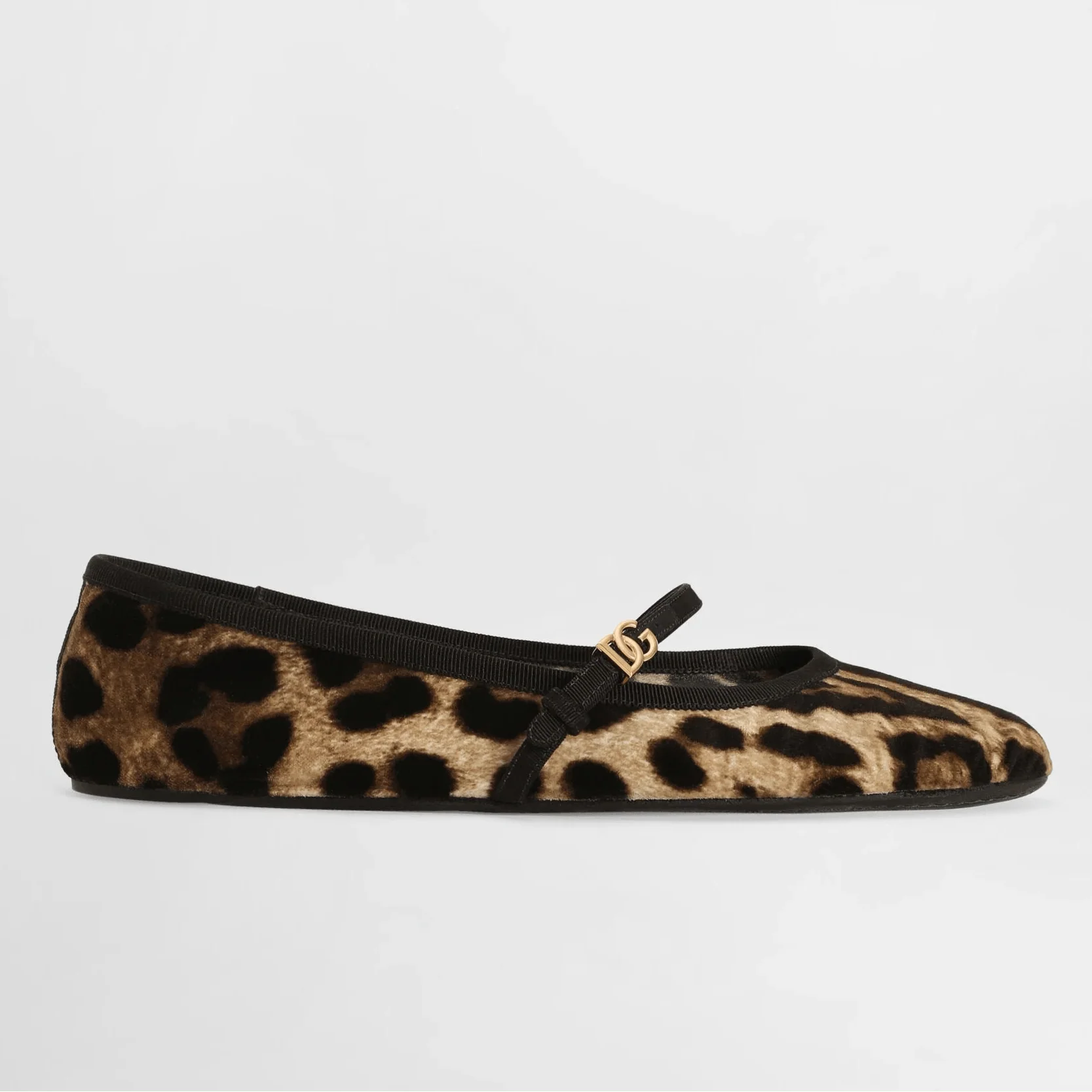 Dolce & Gabbana Velvet Patterned Ballerina Shoes - Image 2