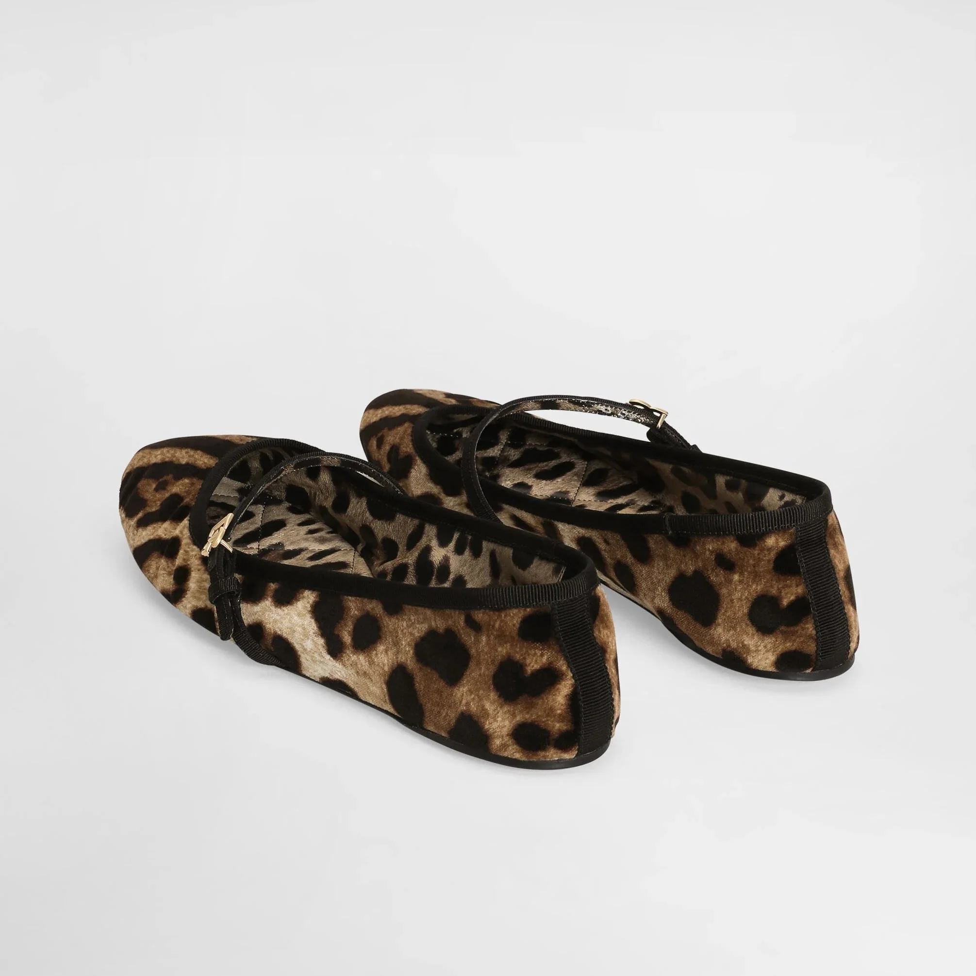 Dolce & Gabbana Velvet Patterned Ballerina Shoes - Image 3