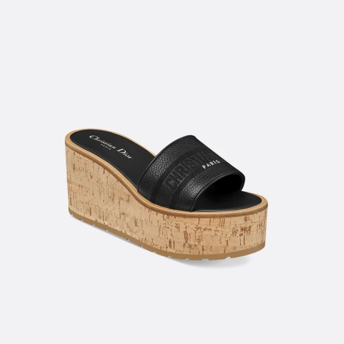 Dior Dway Platform Slide Black Grained Calfskin - Image 5