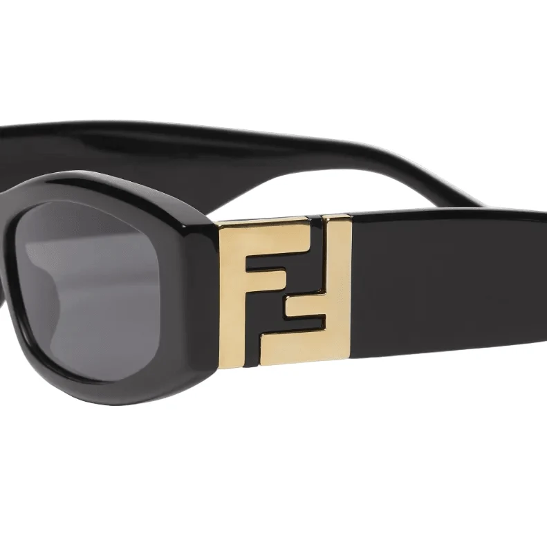 Fendi Black Acetate Sunglasses - Image 4