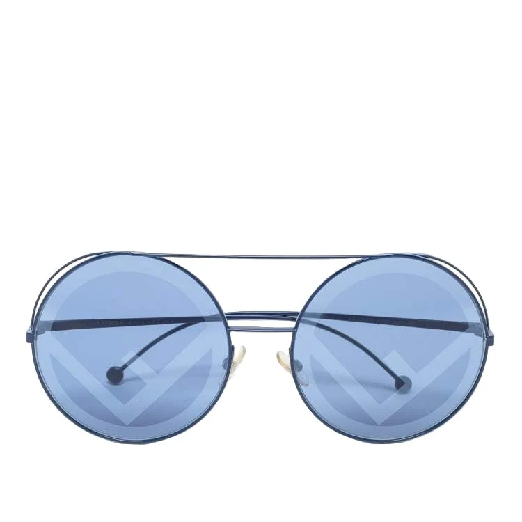 Fendi Blue FF 0285/S Round Oversized Sunglasses - Image 2