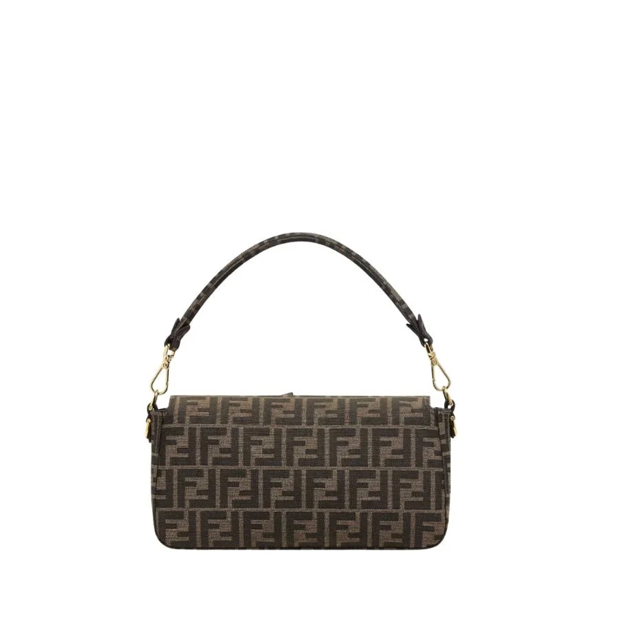 Fendi Brown Zucca FF Multi Pocket Baguette Bag - Image 5