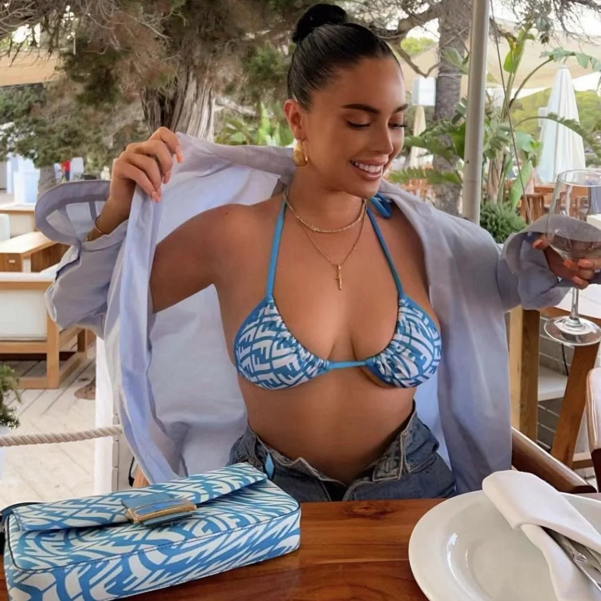 Fendi FF Vertigo Logo Triangle Bikini - Image 4