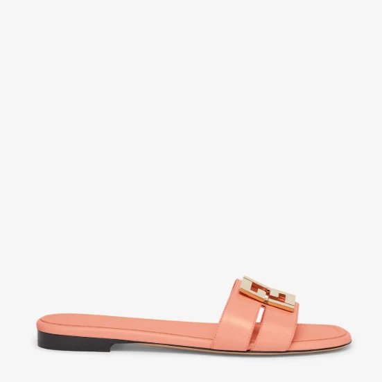 Fendi FFold Pink Leather Sandal - Image 4