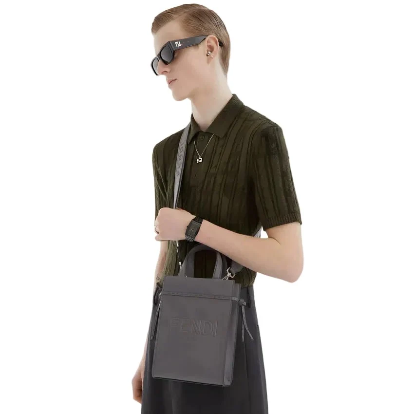 Fendi Sunglasses Brown Rectangular Tortoiseshell - Image 3