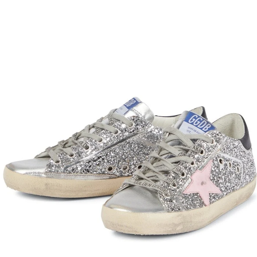 Golden Goose Super-Star Embellished Leather Sneakers - Image 3