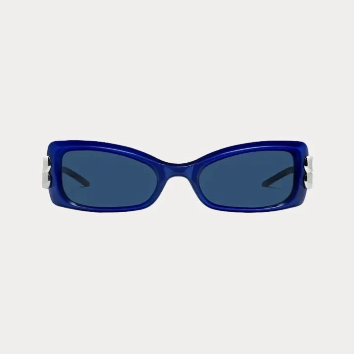 Gentle Monster In Translucent Blue Mixed Frame With Navy Clear Lenses