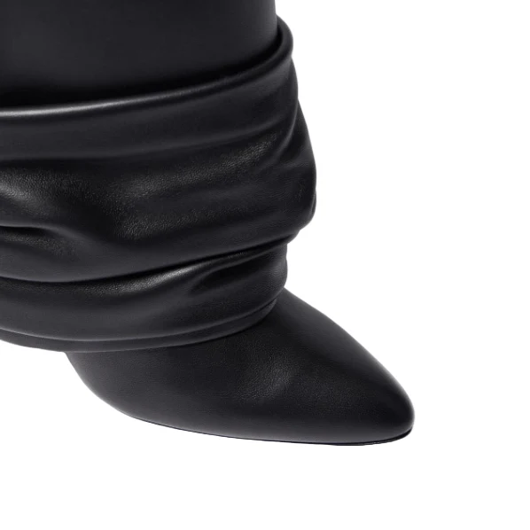 Givenchy Shark Lock Stiletto Leather Knee-High Boots - Image 4