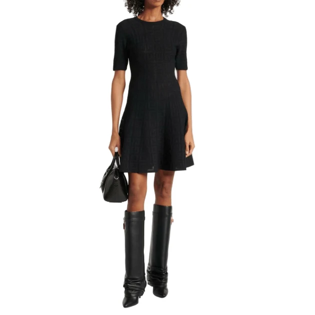 Givenchy Shark Lock Stiletto Leather Knee-High Boots - Image 5