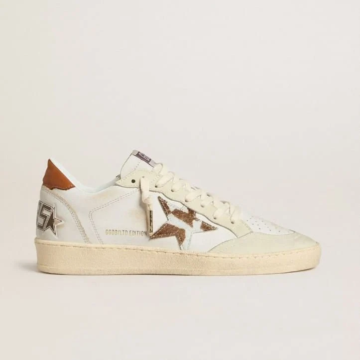 Golden Goose Ball Star With Animal-Print Pony Skin Star