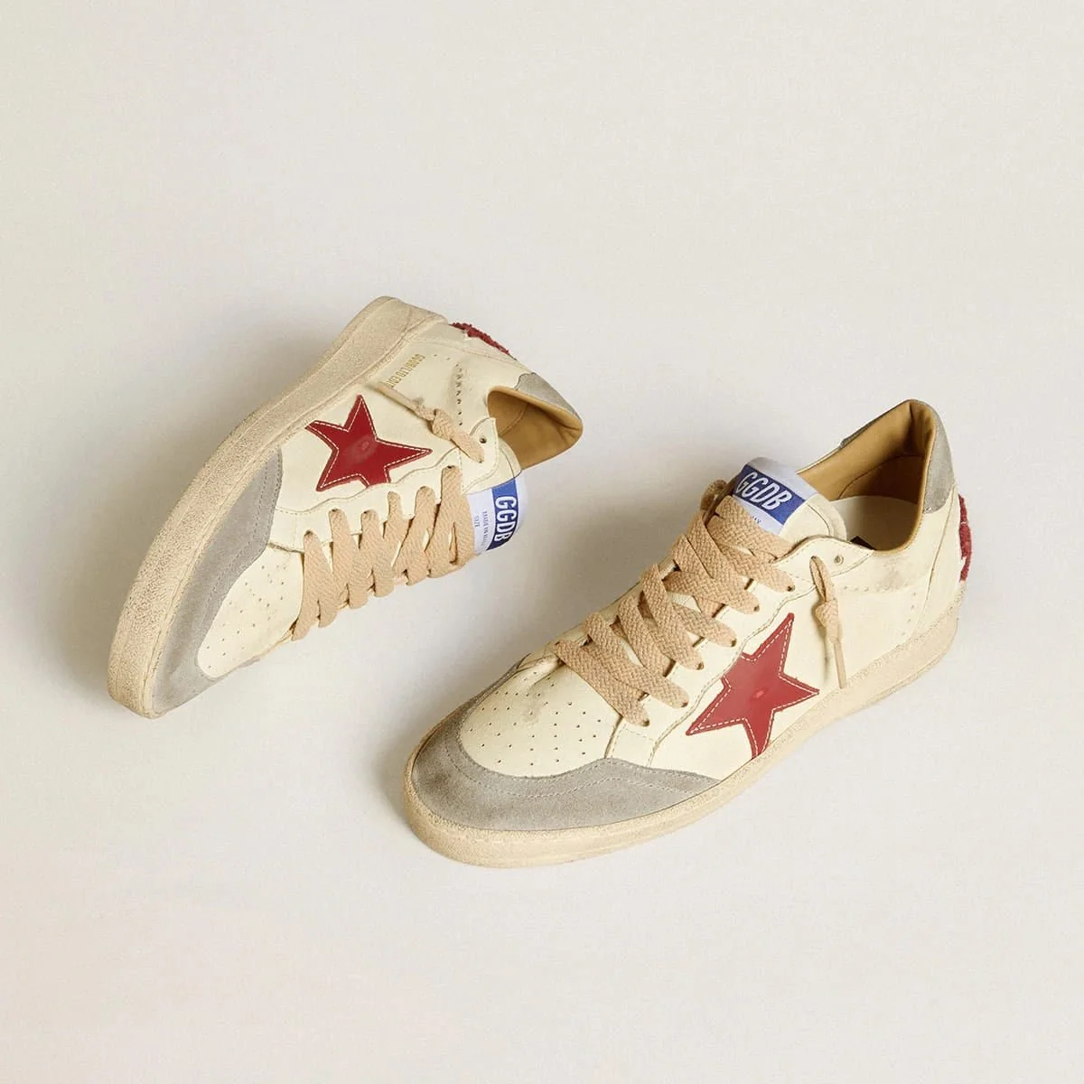 Golden Goose In Nappa With Leather Star And Silver Suede