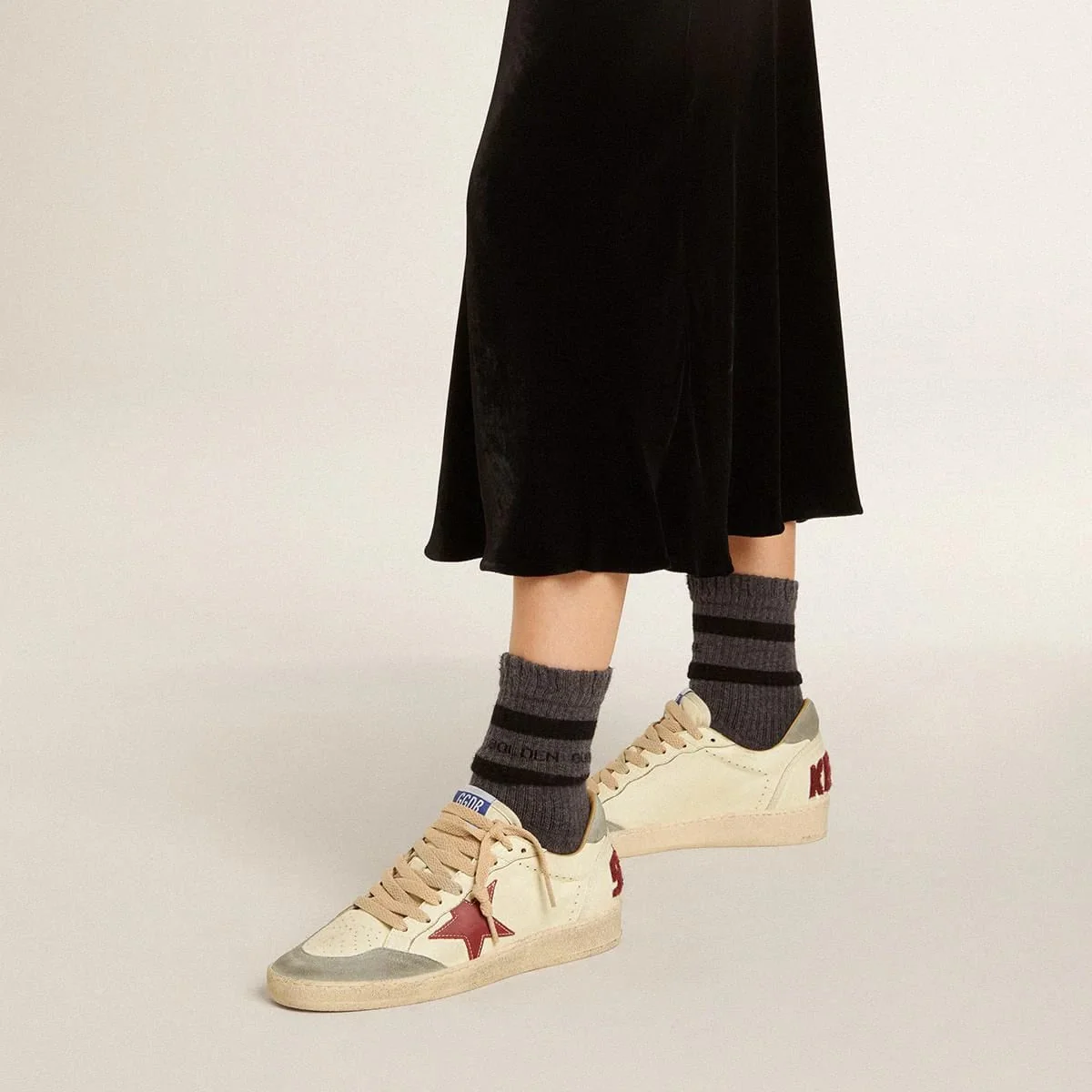 Golden Goose In Nappa With Leather Star And Silver Suede - Image 3