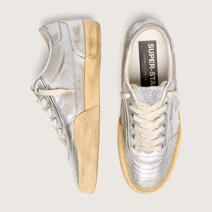 Golden Goose Super-Star LAB in Metallic Nappa With Silver TPU Star - Image 3