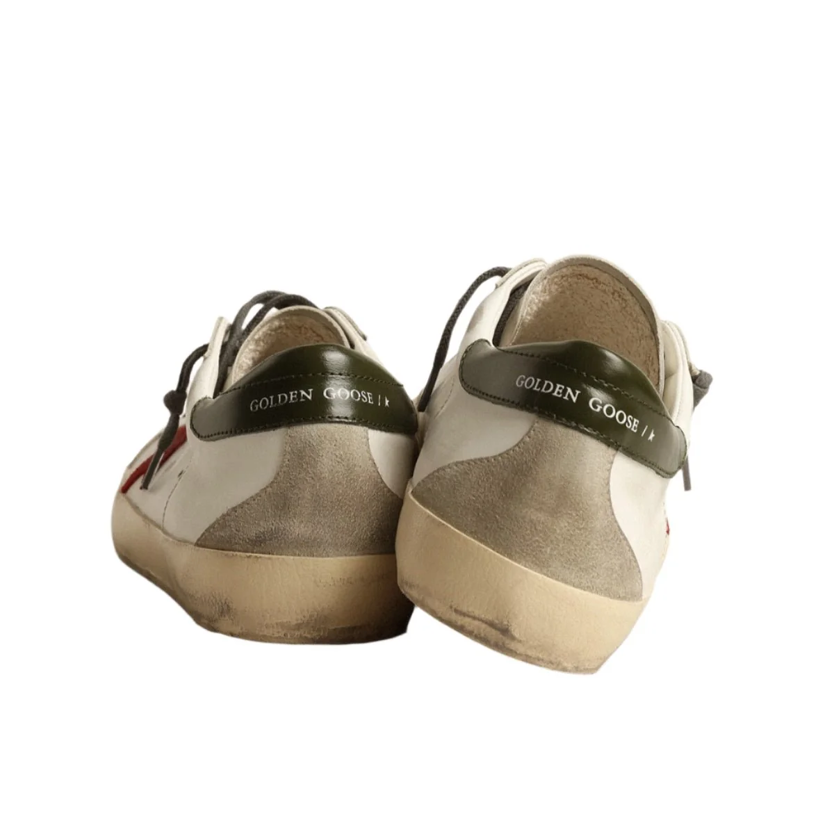 Golden Goose Men's Super-Star With Red Suede Star And Leather Heel Tab - Image 3