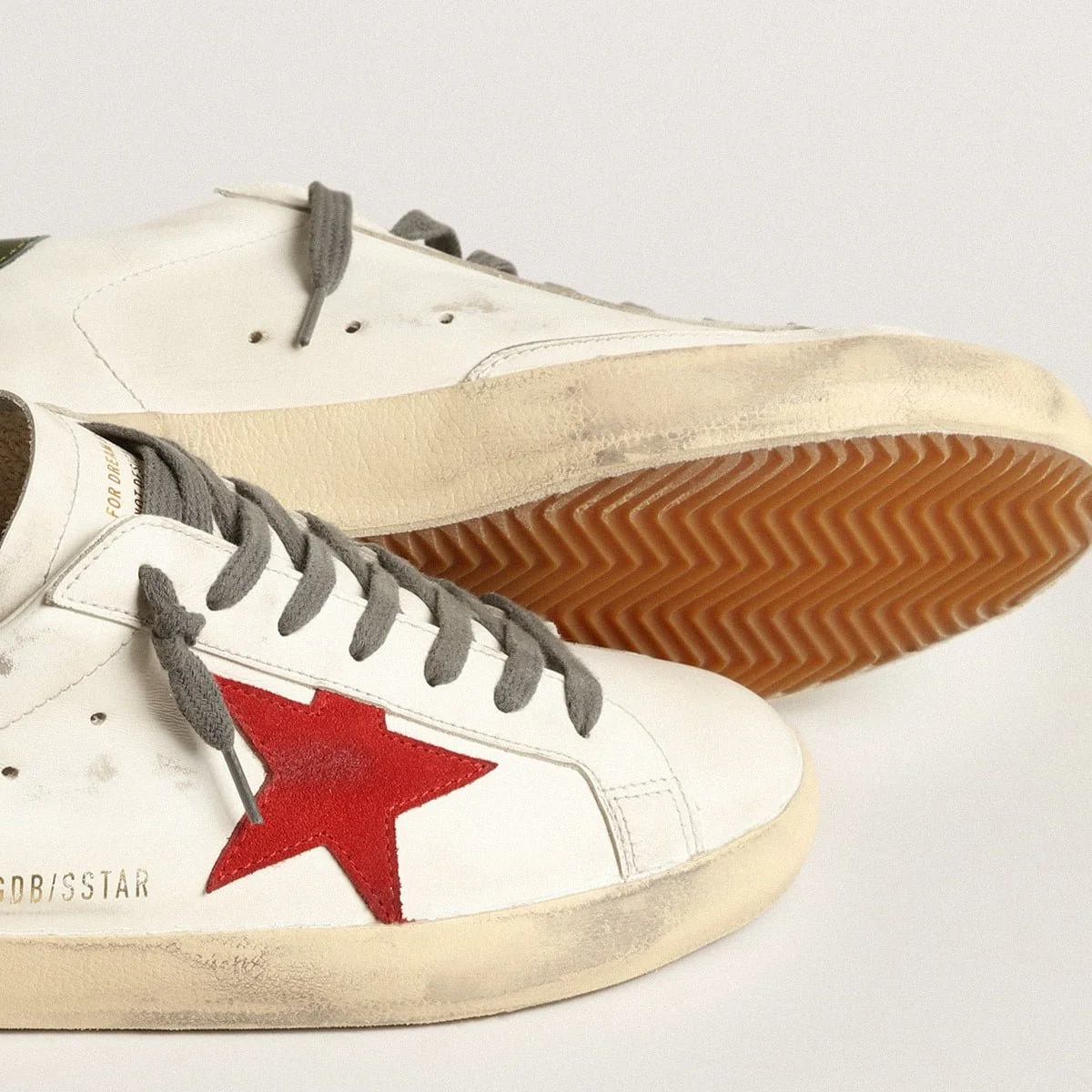 Golden Goose Men's Super-Star With Red Suede Star And Leather Heel Tab - Image 4