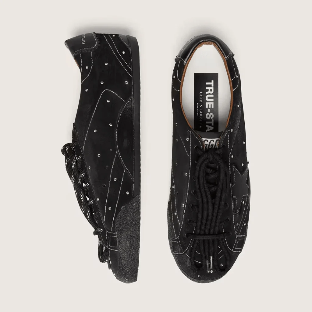 Golden Goose True-Star in Black Suede With Swarovski Crystals - Image 4