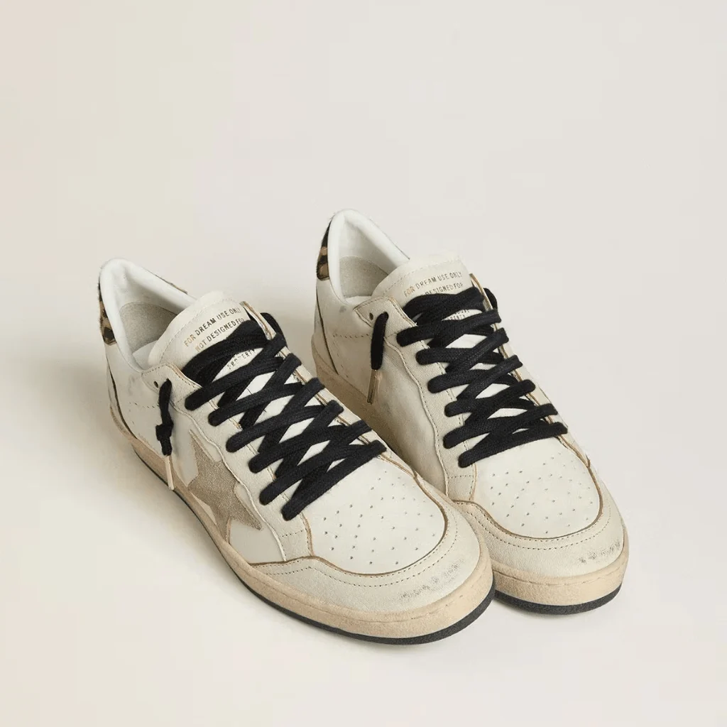 Golden Goose Women's Ball Star Wishes With Suede Star and Leopard-Print - Image 2