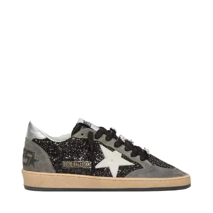 Golden Goose Women's Gray and Black Ball Star LTD in Glitter - Image 2
