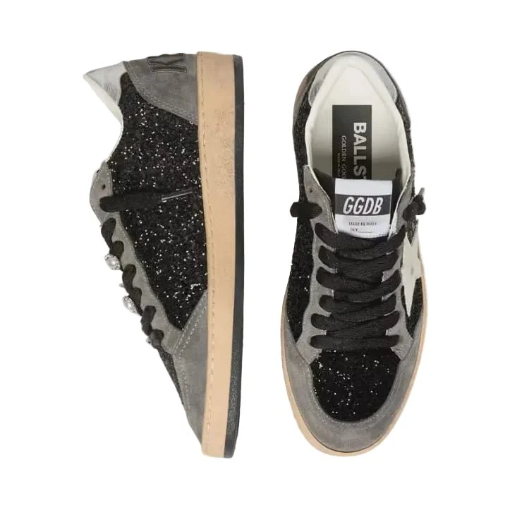 Golden Goose Women's Gray and Black Ball Star LTD in Glitter - Image 3