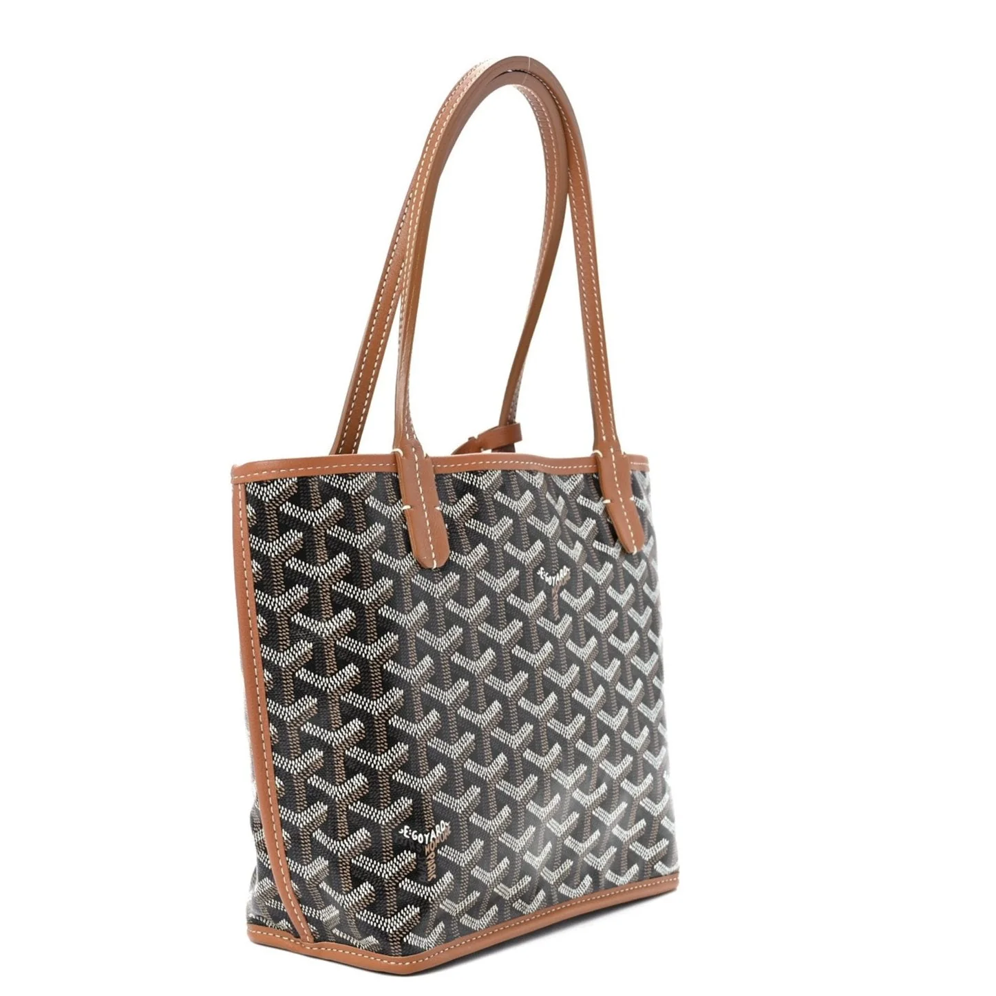 Goyard Goyardine Black Gold Anjou Small Reversible - Image 3