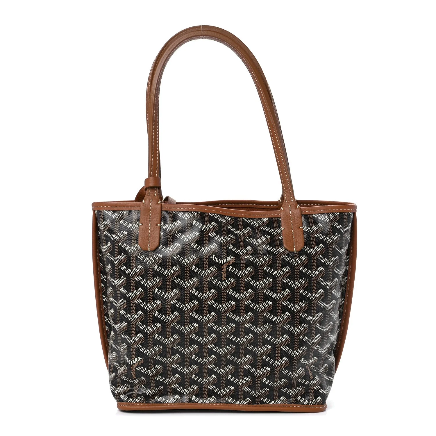 Goyard Goyardine Black Gold Anjou Small Reversible - Image 4